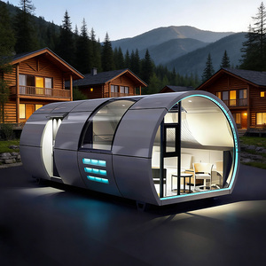 Casa Capsula Mobile Integrata con Balcone, Design Rustico, Struttura in Acciaio per Hotel o Bagno - Product Image 2