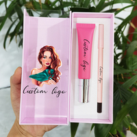 Kit de Luxe Vegan pour Lèvres : Huile Repulpante Brillante Longue Durée et Crayon Contour des Lèvres Transparent