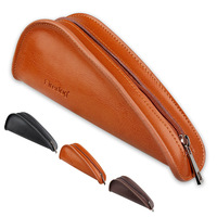 Étui à pipe en cuir - Portable, pratique, magnifiquement conçu, avec fermeture éclair, pour une seule pipe, accessoire CL09, style américain