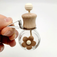 5ml voiture évent parfum Clip bouteille diffuseur bouteilles de parfum pour huiles essentielles voiture désodorisant vide verre bouteille en bois