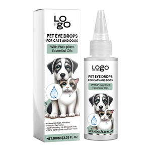 Gouttes oculaires pour chiens et chats, sans irritation, sans brûlure, douces, pour garder les <span class=keywords><strong>yeux</strong></span> confortables, solution de lavage oculaire pour animaux de compagnie, marque privée - Product Image 1