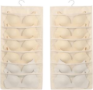 Bolsa de Almacenamiento para Ropa Interior, Multifuncional, de Doble Cara, para Colgar, para Clasificar Ropa Interior, Calcetines y Sujetadores - Product Image 5