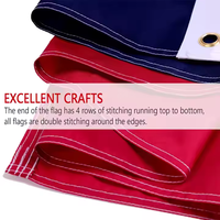 8x12 FT extérieur brodé américain Texas State Heavy Duty 210D Nylon Texas drapeau avec 2 œillets en métal