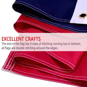 8x12 футов Открытый вышитый Американский штат Техас сверхмощный 210D нейлон Техасский флаг с 2 металлическими втулками - Product Image 3