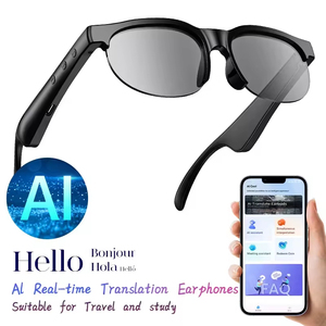 <span class=keywords><strong>Gafas</strong></span> Inteligentes Inalámbricas para Hombre y Mujer, <span class=keywords><strong>Gafas</strong></span> <span class=keywords><strong>de</strong></span> Sol con Micrófono y Altavoces Incorporados, Asistente <span class=keywords><strong>de</strong></span> Voz Táctil, <span class=keywords><strong>Gafas</strong></span> Traductoras Inteligentes con IA - Product Image 1