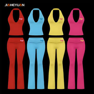 Completo da Donna Personalizzato con Logo 2026: T-Shirt di Alta Qualità e Pantaloni a Zampa – Set Estivo da <span class=keywords><strong>Boutique</strong></span>, <span class=keywords><strong>Abbigliamento</strong></span> Donna Due Pezzi, Completo Loungewear - Product Image 4