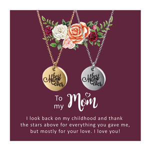 80 Models Mother's Day Gift for Mom Stainless Steel Silver 18K Gold Plated <strong>Best</strong> <strong>Mum</strong> Ever Round Disc Pendant Jewelry Necklace - Product Image 2