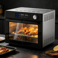Four à air numérique à portes françaises grande capacité, four à convection de comptoir multifonction pour friture à l'air, cuisson et rôtissage