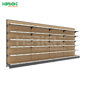 Beapoke Wood Supermarket Shelf 24h Rapid Design Response for Coffee Shop Retail Shelves
