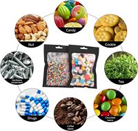 3.5 Mylar plastique feuille d'aluminium bleu Ziplock refermable sacs holographiques anti-odeur stockage des aliments fenêtre transparente pour bijoux
