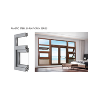 UPVC Fenêtres combinées PVC de haute qualité Portes et fenêtres Double profilé en verre Fenêtres à battant et à auvent