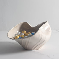 Bol à fruits en céramique écologique de forme irrégulière contemporaine Wisdom Crafts, 100% fait main, tendance européenne, décoration