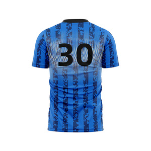 HEALY Dry Fit Polyester Sublimatie T-shirts Fabrikant Op Maat Voetbal V-hals T-shirts Heren - Product Image 6
