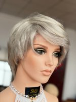 Perruques en cheveux humains SHY Medical, nœuds simples, raie réaliste 5.0, remplacement capillaire pour patients atteints de cancer et souffrant d'alopécie