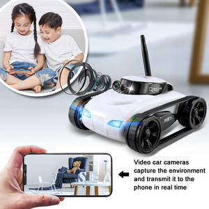 Tank RC intelligent avec rotation à 360° °   Contrôle par caméra et application téléphonique - Transmission <span class=keywords><strong>vidéo</strong></span> en temps réel, jeu <span class=keywords><strong>de</strong></span> cache-cache, jouet éducatif STEM pour enfants - Product Image 5