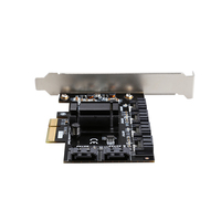 Carte d'extension PCIE3.0 4X vers 6 SATA3.0 6 Gbit/s vers PCI Express X2 Gen 3, carte contrôleur hôte