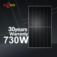 Produsen China NUUKO Panel Surya 700W 715W 720W 730W untuk Pembangkit Listrik Tenaga Surya & Stasiun Tenaga, Tipe-N Bifasial, Degrasi Rendah