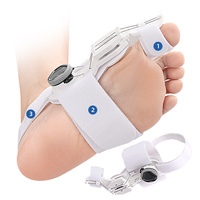 Attelle Professionnelle Ajustable pour Hallux Valgus, Correcteur d'Orteil Valgus, Séparateur d'Orteil, Attelle de Jour et de Nuit à Bouton Rotatif, Support pour Pied
