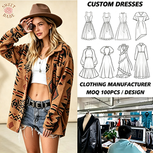 Chaqueta de Forro Polar con Estampado Azteca Vintage para Mujer, Estilo Occidental, Cuello Solapa, Bolsillos Grandes, Manga Larga, Informal - Product Image 1