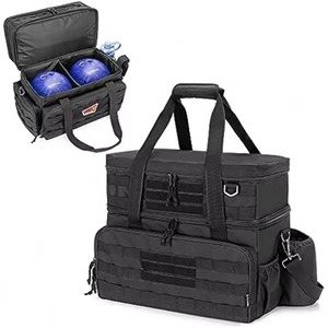 Sac de bowling BSCI pour boule Singer avec support rembourré pour boule, 2 poches pour chaussures de bowling jusqu'à la taille homme, accessoires. - Product Image 2