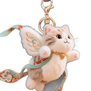 Llavero de Peluche Estilo Dunhuang con Gato Volador y <span class=keywords><strong>Ciervo</strong></span> de Nueve Colores, Adorno para Bolsa, Regalo al por Mayor - Product Image 1