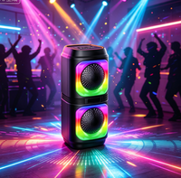 Haut-parleur Bluetooth portable ABS-2402 personnalisé en usine, best-seller, basses profondes, lumière ambiante RVB pour utilisation en intérieur et en extérieur