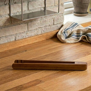 Elegant mini <b>tongs</b> crafted from 100% solid teak wood, food-safe and naturally durable, perfect for serving - Product Image 3