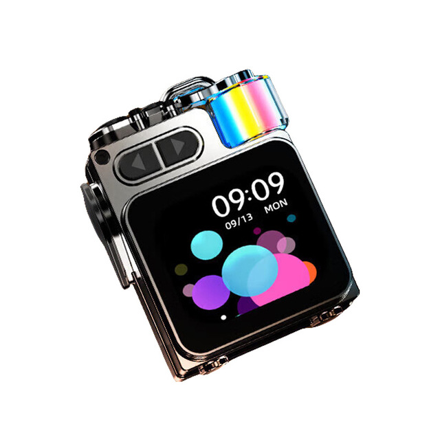 K15 Cool Mech Cyberpunk Speaker LED Display Touch Screen Support Calendar Volume Control Weather Message RGB Light Rechargeable
