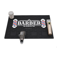 Accessoires de barbier, tapis de salon pour cheveux, logo personnalisé écologique, tapis de barbier magnétique, matériau PVC/caoutchouc, tapis de table de salon de barbier