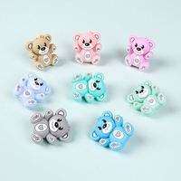 Perles focales 3D en silicone pour stylos, perles pour la fabrication de bijoux, accessoires pour cheveux en gros, breloques scintillantes