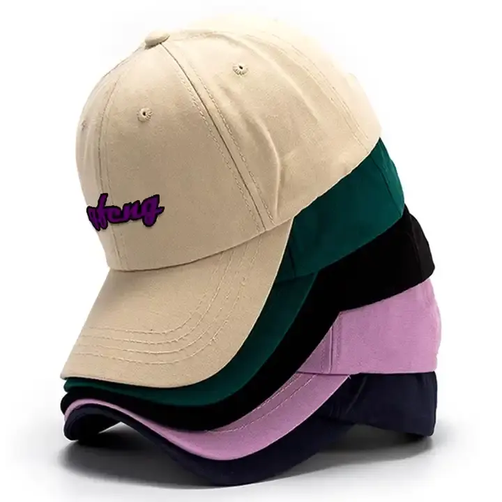 Vintage montaña personalizado bordado logo 6 paneles ligero papá sombrero lavado