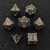 Jeu de dés polyédriques en métal solide COC RPG pour D&D Cthulhu TRPG Jeux de société/de bureau