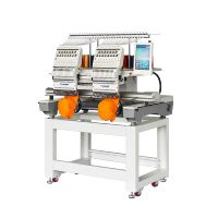 Máquina de Bordar Computarizada de Dos Cabezas Fuwei, Precio de Máquina de Bordar para Uniformes Escolares, Bordado de Logotipos en Polos