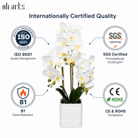 OH Vente en gros – Orchidée Phalaenopsis artificielle effet naturel, résistante aux UV et aux intempéries, pour la décoration d'hôtels, villas et jardins