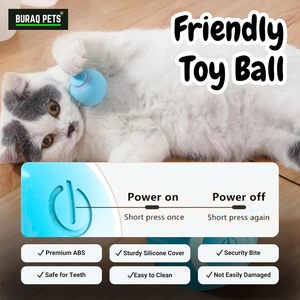 Jouet interactif pour chat, balle roulante à gravité, balle mobile pour chats et chatons, jouet durable pour animaux de compagnie, pour l'exercice, l'entraînement et l'utilisation quotidienne - Product Image 6
