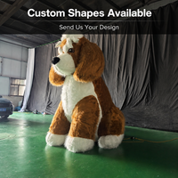 Chien géant en peluche gonflable, modèle d'animal en peluche gonflable personnalisé pour la décoration de stand photo lors d'une exposition canine en centre commercial