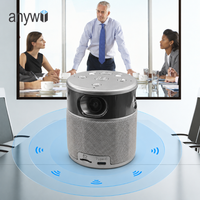 Anywii Webcam PC 1080P dengan Pelacakan Otomatis 360 Derajat Berbasis AI, Dilengkapi Speaker & Mikrofon Video untuk Panggilan Konferensi (Plug and Play)