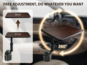 Premium Massivholz Moderner Minimalistischer Auto-Lenkrad-Tisch mit Mehrfach-Winkelverstellung für Laptop, Essen und Arbeit im Fahrzeug - Product Image 5