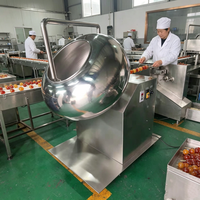 Machine automatique de glaçage au chocolat pour fruits secs enrobés de pistaches croustillantes, grains de café et noisettes dans un sirop
