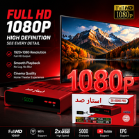 Penerima Satelit DVB-S2 Gratis dengan Sensor LED Ganda Digital 1080P USB WiFi Set Top Box Decoder Plastik SR-400HD PRO 12 Bulan