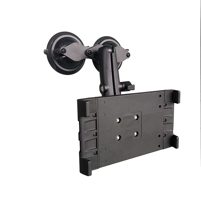 Double Suction Cup 1 Ball Mount Rugged Universal Tablet Holder Glass Tab-tite Spring Loaded Cradle Car Tablet Suction Mount