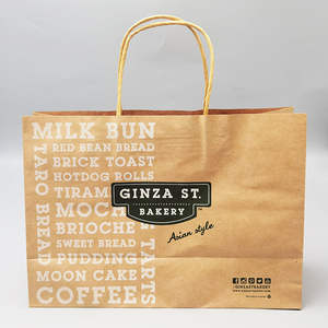 Sacs à emporter en papier kraft brun en gros avec poignées et logo personnalisé, emballage pour le shopping, sac en papier kraft - Product Image 4