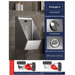 <span class=keywords><strong>Urinoir</strong></span> mural <span class=keywords><strong>automatique</strong></span> à capteur en acier inoxydable pour hommes, design de luxe léger, avec éclairage intégré - Product Image 5