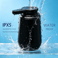 Distributeur automatique de savon classique en acier inoxydable noir avec capteur infrarouge USB, étanche IPX5, capacité de 300 ml pour une utilisation en extérieur