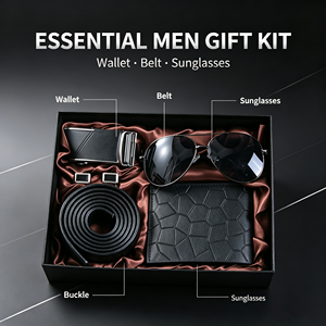 Set Regalo Personalizzato per <span class=keywords><strong>Uomo</strong></span> <span class=keywords><strong>con</strong></span> <span class=keywords><strong>Cintura</strong></span> e <span class=keywords><strong>Portafoglio</strong></span> Automatici, Basso MOQ, Ideale per Anniversari e Omaggi Aziendali - Product Image 5