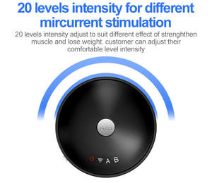 Estimulador <span class=keywords><strong>muscular</strong></span> inalámbrico EMS, entrenador de terapia física, masajeador TENS Abdominal, batería recargable, Control de sincronización, cinturón de almohadilla de Gel - Product Image 3