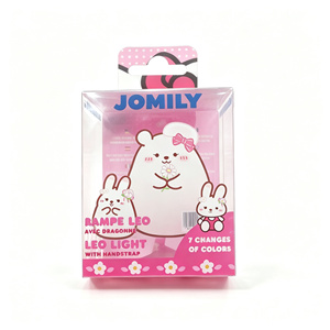 Boîte cadeau en plastique transparent personnalisée en gros, boîte d'emballage en PVC avec trou pour crochet européen pour l'affichage de jouets lumineux à LED, logo personnalisé - Product Image 3