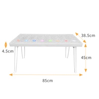 Table de piano interactive lumineuse pour tout-petits - Durable, étanche, portable, pliable, en plastique, avec contrôle tactile LED, pour salon et parc