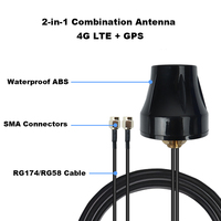 Antenne combinée 4G LTE GPS LNA 5dBi à montage traversant avec câbles SMA – Antenne combinée GNSS 4G LTE LNA à fixation par vis