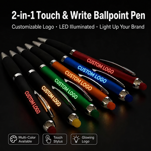 2-in-1 Leuchtender Logo-LED-Stylus-Kugelschreiber mit Individuellem Logo für <span class=keywords><strong>Android</strong></span> und iPhone Werbeartikel - Product Image 1